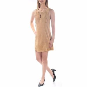 Guess Dresses - Guess | Faux Suede Lace Up Dress Guess Dresses - Guess | Faux Suede Lace Up Dress